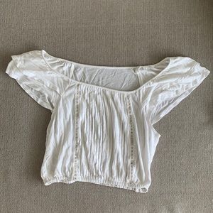 🚫 SOLD 🚫 | Cotton On White Off-the-Shoulder Tee, S